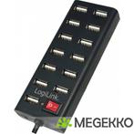 LogiLink UA0126 USB hub 13 poorten, Computers en Software, USB Sticks, Verzenden, Nieuw