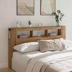 vidaXL Hoofdeinde met LED 180x18,5x103,5 cm hout artisanaal, Verzenden, Nieuw