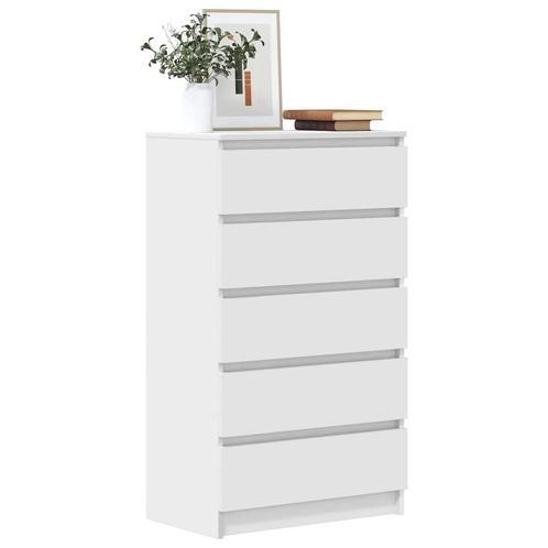 vidaXL Ladekast 60x36x103 cm bewerkt hout wit, Huis en Inrichting, Kasten | Dressoirs, Nieuw, Verzenden