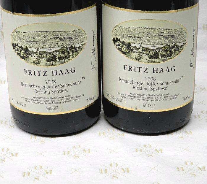 2008 Fritz Haag, Brauneberger Juffer Sonnenuhr - Moezel, Verzamelen, Wijnen
