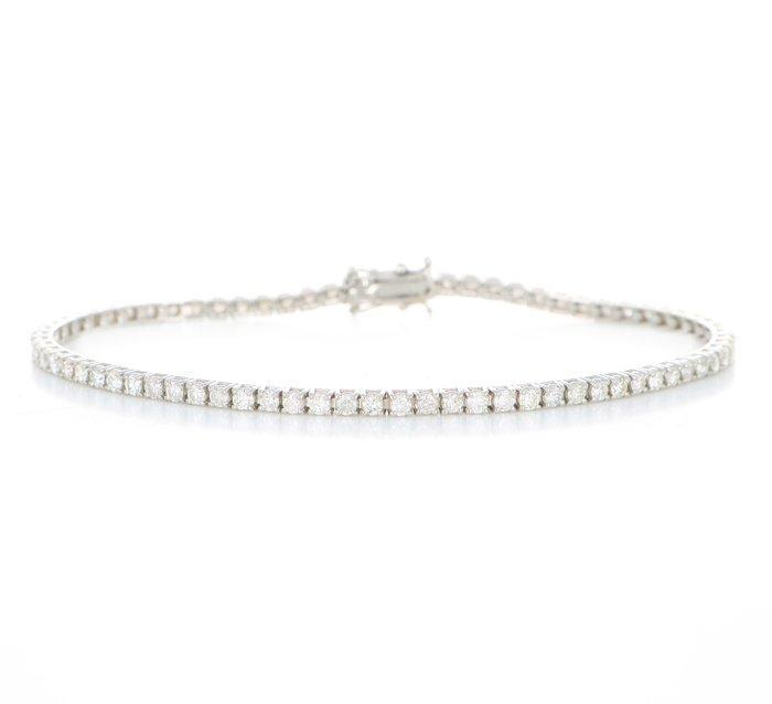Armband - 18 karaat Witgoud - 3.70ct. tw. Diamant, Handtassen en Accessoires, Armbanden