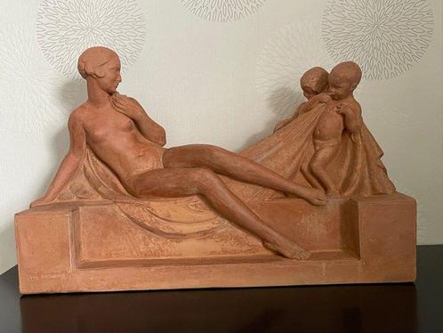 Art Deco - Louis Botinelly - sculptuur, Suzanne au Bain - 58, Antiek en Kunst, Antiek | Glaswerk en Kristal