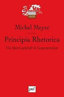Principia rhetorica  Michel Meyer  Book, Livres, Livres Autre, Envoi