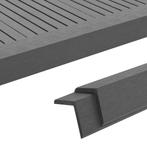 vidaXL Terras hoekplinten 5 st 170 cm HKC grijs, Verzenden, Nieuw