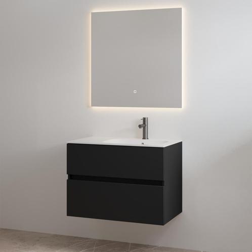 Badmeubelset met Kraangat Best Design Splash 80 cm Mat Zwart, Doe-het-zelf en Bouw, Sanitair, Bad, Nieuw, Ophalen of Verzenden