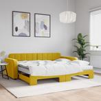 vidaXL Slaapbank onderschuifbed en matrassen 90x200 cm, Huis en Inrichting, Verzenden, Nieuw