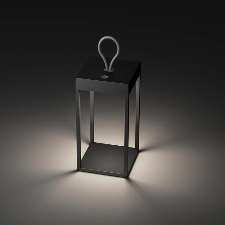 Tafel en bureaulampen Carlo Touch oplaadbaar antraciet, Huis en Inrichting, Lampen | Tafellampen, Verzenden