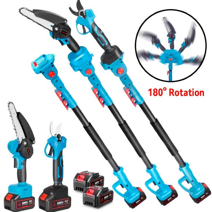 Mini kettingzaag - Elektrische snoeischaar - Met accu - Blau, Jardin & Terrasse, Scies manuelles, Envoi