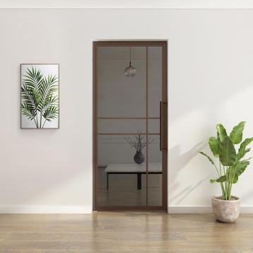 Stalen taatsdeur - Brons - 6 Vlaks - Rook glas - Luxe design beschikbaar voor biedingen