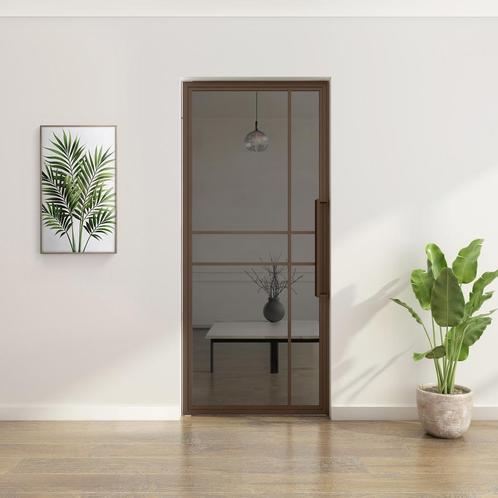 Stalen taatsdeur - Brons - 6 Vlaks - Rook glas - Luxe design, Doe-het-zelf en Bouw, Deuren en Vliegenramen, Nieuw, Metaal, Overige typen