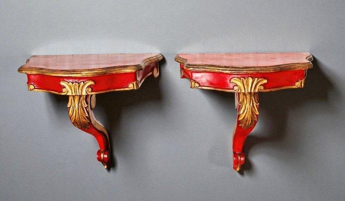 Nachtkastje (2) - Polychroom hout - Consolle Veneziane, Antiek en Kunst, Antiek | Overige Antiek