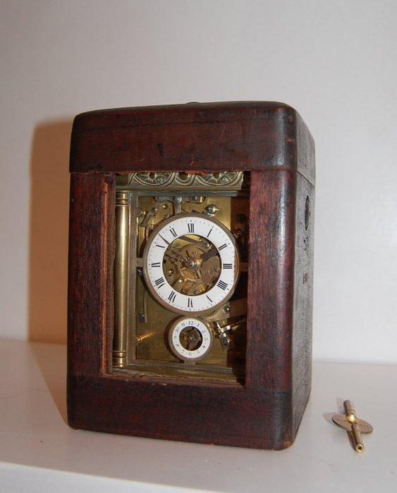 Skeletklok, Officierspendule (reisklok) - Brons, Messing,, Antiek en Kunst, Antiek | Klokken