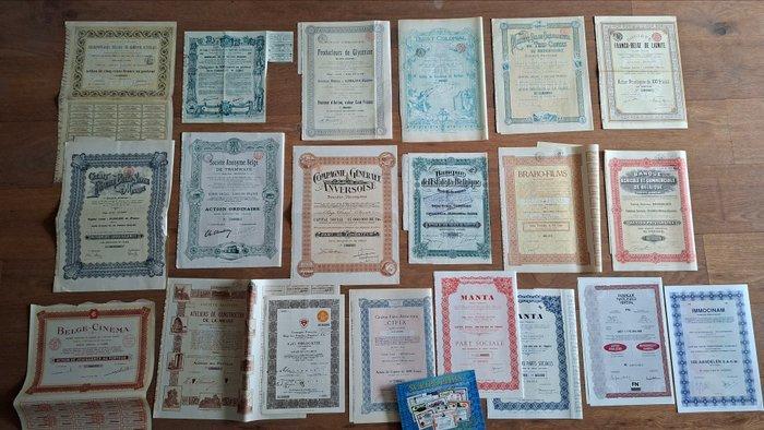 Document - Koninkrijk Belgie: 20 historische aandelen en, Antiquités & Art, Antiquités | Jouets