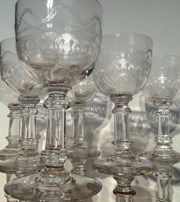 Val Saint Lambert - Verre à porto (6) - Verre - Lothaire, Antiek en Kunst, Antiek | Glaswerk en Kristal