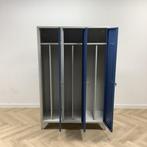 Tweedehands Garderobe/lockerkast 3 deurs, met hang en leg, Gebruikt
