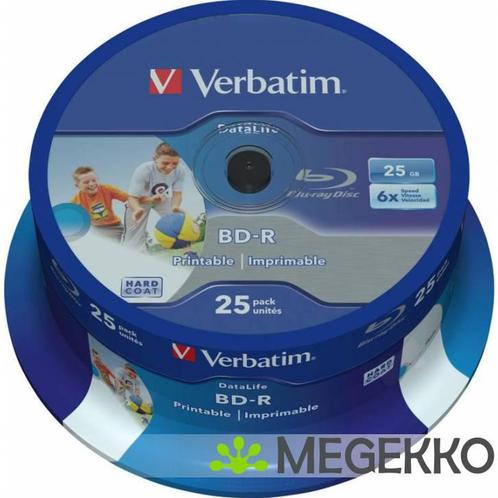 Verbatim BD-R Blu-Ray 25GB 6X 25st. Cakebox Printable, CD & DVD, Blu-ray, Envoi