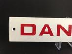 GEVAAR Waarschuwing rood/wit porseleinen emaille stalen bord