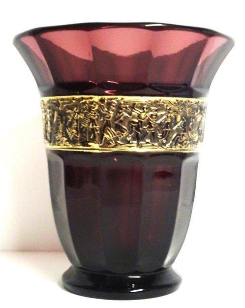 August Walther & Sohne - Vaas - Amethyst Glass, Antiek en Kunst, Kunst | Designobjecten
