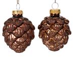 Hangers dennenappelvorm espresso 5*7 cm koker 6 st chique, Hobby en Vrije tijd, Nieuw