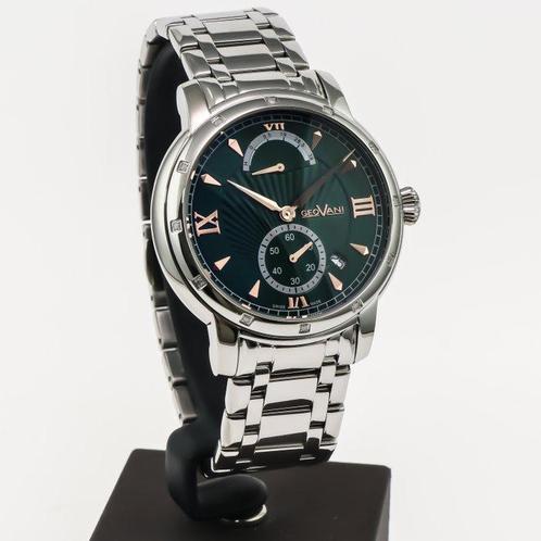 GEOVANI - Swiss Automatic Diamonds Watch - GORA595-SS-D-12 -, Handtassen en Accessoires, Horloges | Heren