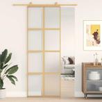 vidaXL Schuifdeur 76x205 cm mat ESG-glas en aluminium, Doe-het-zelf en Bouw, Deuren en Vliegenramen, Verzenden, Nieuw