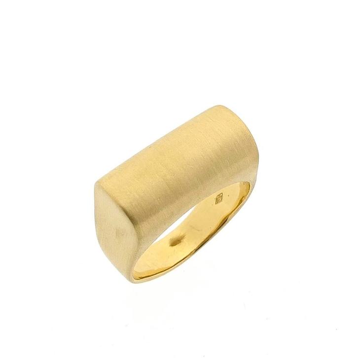 18 Krt. Gouden gematteerde ring | Heren (heren sieraden), Handtassen en Accessoires, Ringen, Heer, Overige kleuren, 18 tot 19