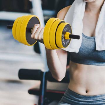 Dumbbell – Complete set – 25 kg – verstelbaar – geel+zwart beschikbaar voor biedingen