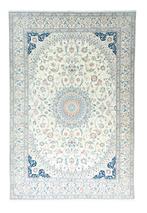 Nain 6 La - Zeer fijn Perzisch tapijt met zijde en