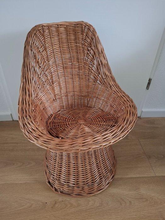 Kinderstoel - kinderstoeltje - riet, Antiek en Kunst, Curiosa en Brocante