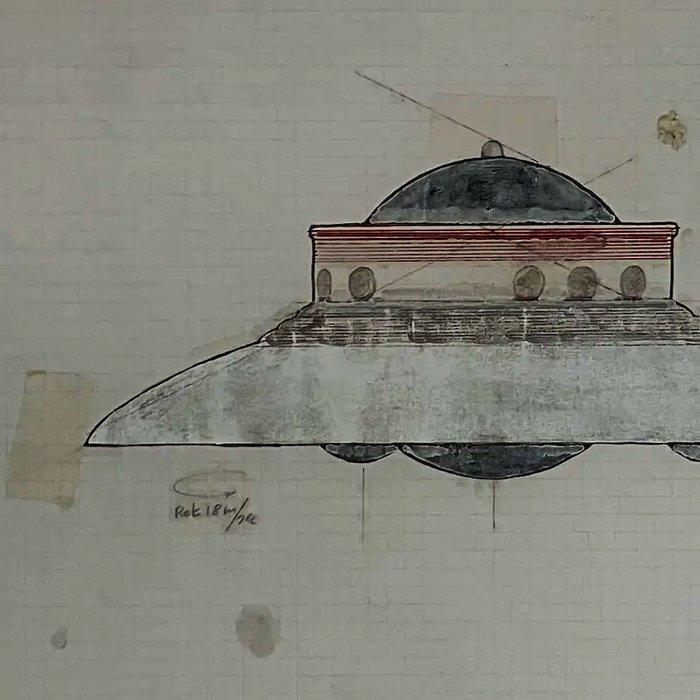 Panamarenko (1940-2019) - Adamski schotel - Magnetic Fields, Antiek en Kunst, Antiek | Overige Antiek