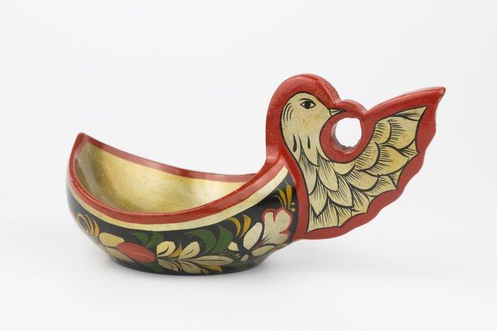 Kom - Hout - Khokhloma Kom Vogel, Antiquités & Art, Art | Objets design