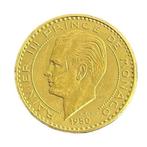 Monaco. 20 Francs 1950 Rainier III. Essai-Piéfort en or, Postzegels en Munten