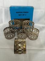 Napkin Rings/Rond de serviette vintage en métal fin argenté
