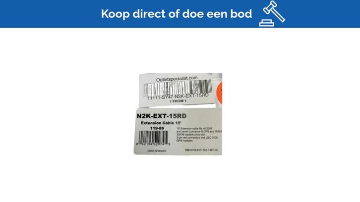 Bieden: Lowrance N2K-EXT-15RD NMEA 2000 Backbone Extension, Watersport en Boten, Navigatiemiddelen en Scheepselektronica, Ophalen of Verzenden