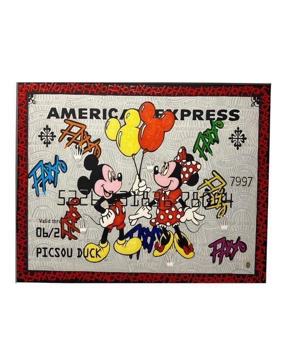 FANO (XX) - Mickey & Minnie Express, Antiek en Kunst, Kunst | Schilderijen | Modern