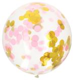 Confetti Ballon Roze Goud 61cm, Hobby en Vrije tijd, Verzenden, Nieuw