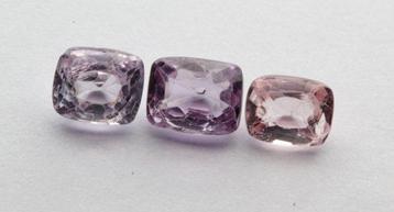 Zonder Minimumprijs - 3 pcs Oranje, Roze, Violet Spinel - beschikbaar voor biedingen