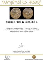 Empire romain. Tiberius (14-37 apr. J.-C.). Sestertius SC, Postzegels en Munten