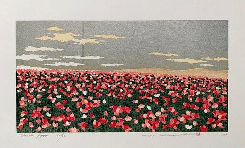 Hill-2 Poppy - Signed and numbered by artist 50/200 - 2020, Antiek en Kunst, Antiek | Overige Antiek