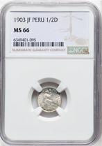 Peru. 1/2 Dinero 1903 - NGC MS66 (JF), Postzegels en Munten