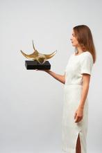 sculptuur, Sculpture of Manta Ray - 27 cm - Brons