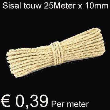 Sisal touw 10mm dik stevig mooi Sisal touw € 0,39 Per meter