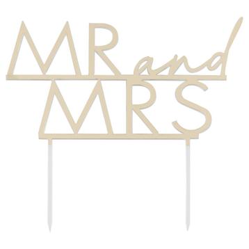 Bruiloft Taarttopper Mr & Mrs, Verzenden