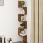 vidaXL Hoekwandschap 20x20x127,5 cm bewerkt hout gerookt, Verzenden, Nieuw