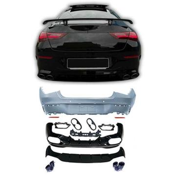 Achterbumper met diffuser voor mercedes cla c118 met pdc