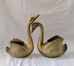 Jardinière - Deux Jardinières en Forme de Cygnes - Laiton, Antiek en Kunst, Curiosa en Brocante