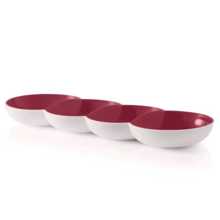 Tupperware Allegra Tapasschaal Rood/wit, Huis en Inrichting, Keuken | Tupperware, Nieuw, Verzenden
