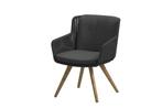 4 Seasons Outdoor Flores tuinstoel antraciet met teak, Tuin en Terras, Nieuw