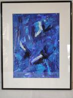 Evelyne Caron ( - Composition abstraite bleue, Antiek en Kunst