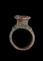 Bactrian Brons Ring met carneool intaglio (Zonder, Antiek en Kunst